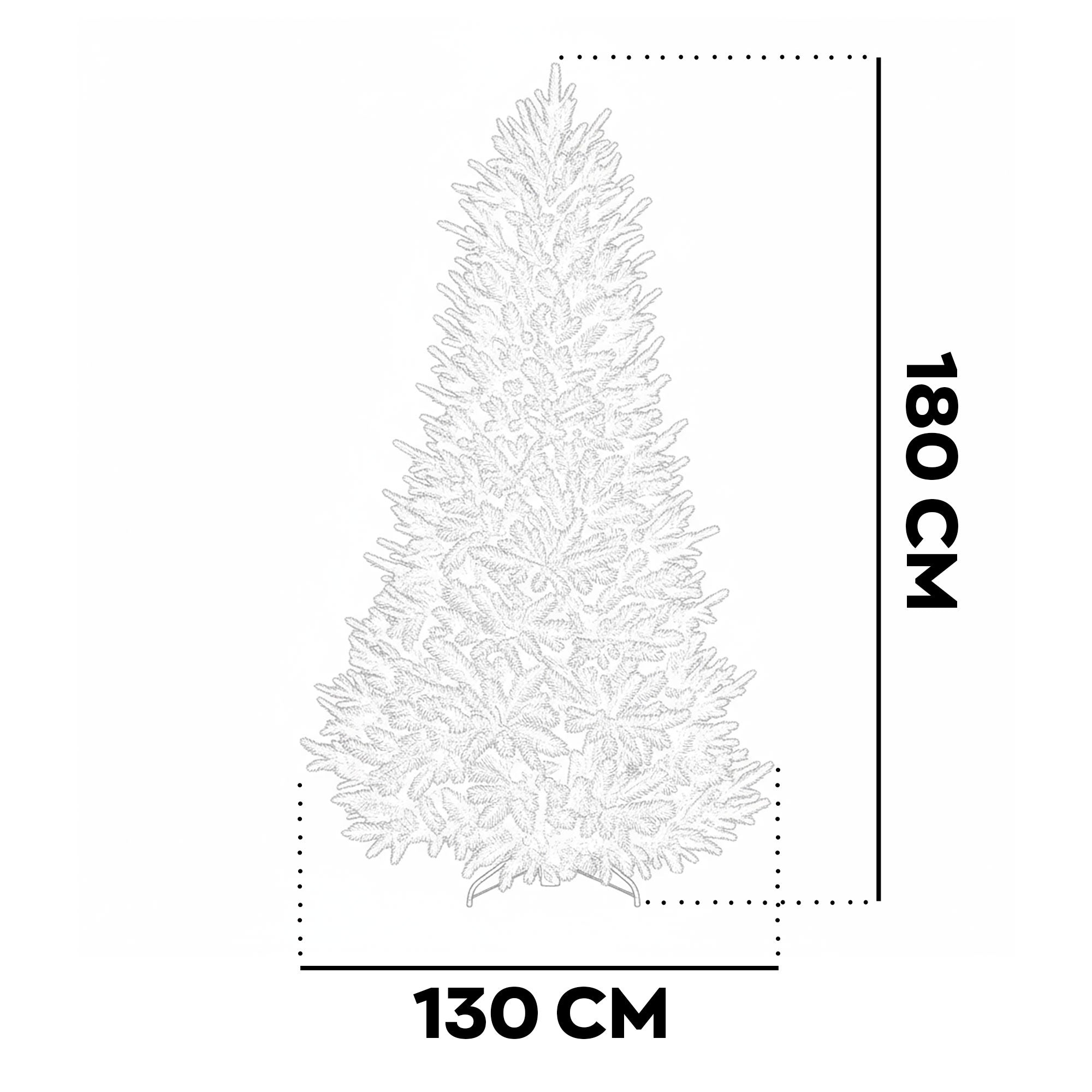 Rothschild - Albero di Natale Tradizionale in PE Ø130x180H cm, 813 Punte