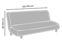 Copridivano Genius Queen Senza Braccioli In Tinta Unita - 2 Posti - Rosso 1016