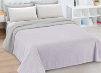 Quilt Trapuntino Piumino Estivo Double Face 100gr/mq Microfibra Zefiro - Matrimoniale - Grigio-Grigio