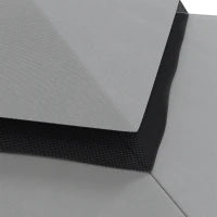 Tenda di Ricambio per Gazebo, Telone di Sostituzione per Tenda da Giardino, in Poliestere, 4 x 3 m, Grigio Chiaro