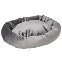 Cuccia per Cani Imbottita con Bordi Rialzati e Rivestimento Sfoderabile, 132x89x28cm, Grigio Scuro
