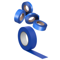Kit nastro isolante in pvc autoestinguente multicolore per impianti sicuri *** colore blu, dimensioni 19 mm x 25 mt x...