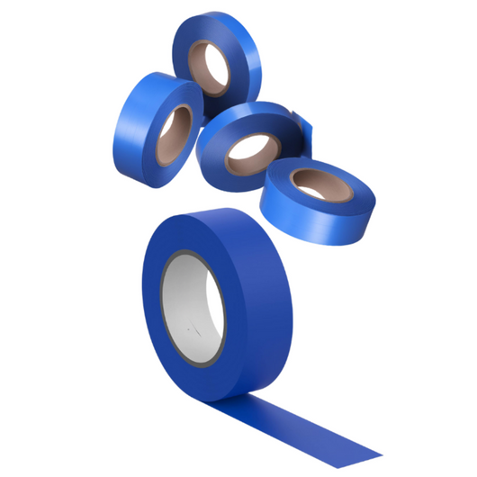 Kit nastro isolante in pvc autoestinguente multicolore per impianti sicuri *** colore blu, dimensioni 19 mm x 25 mt x...