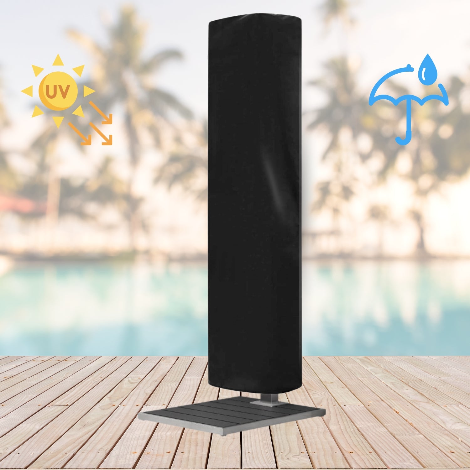 Custodia protettiva doccia esterna impermeabile antivento rivestimento anti uv *** modello faggio, confezione 1