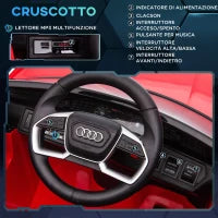 Macchina Elettrica per Bambini 12V con Telecomando, Velocità 3-8km/h, Luci e Musica, Età 3-5 Anni, Rosso