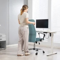 Sedia Ergonomica da Ufficio Girevole, Altezza Regolabile e Schienale a Rete, 63x65x109-119 cm, Verde Chiaro