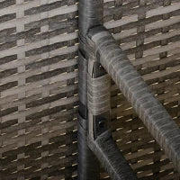 Salotto da Giardino per 8 Persone con 3 Divani Angolari, 2 Pouf, Tavolo da Pranzo, 12 Cuscini per Seduta e Schienale, in Poliestere Avorio Rattan Sintetico, Grigio