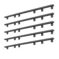 Kit 5 cremagliere nylon m4 con inserto metallico per cancelli scorrevoli