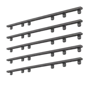 Kit 5 cremagliere nylon m4 con inserto metallico per cancelli scorrevoli