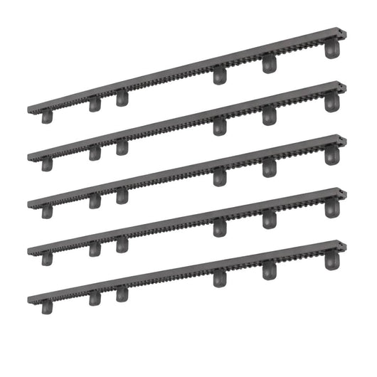 Kit 5 cremagliere nylon m4 con inserto metallico per cancelli scorrevoli