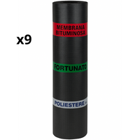 Guaina bituminosa poliestere 4 mm impermeabilizzante casasciutta 9 rotoli 1x10 m