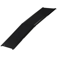 Rampa per Cani Pieghevole con Superficie Antiscivolo in MDF e Alluminio, 158x43.5x2.5 cm, Nero