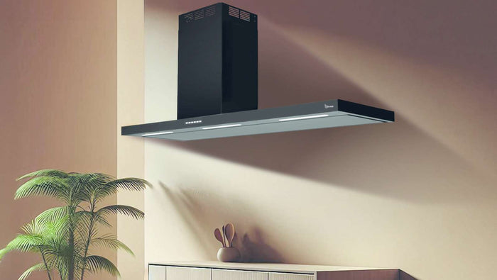 CAPPA ELEA PARETE cm150x50 camino Sinistro â€“ Nera â€“ 800 m3/h