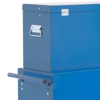 Carrello Portautensili da Officina Professionale Porta Attrezzi con Cassettiera 61.5 x 33 x 113cm Blu