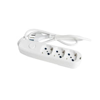 Ecova 30101x multipresa 3 prese universali con interruttore e cavo 1,5 metri bianco