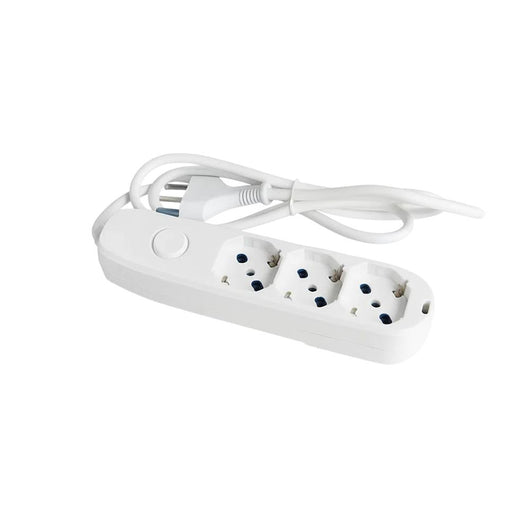 Ecova 30101x multipresa 3 prese universali con interruttore e cavo 1,5 metri bianco