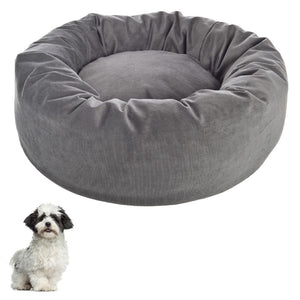 Fuss dog cuccetta per cani sfoderabile tonda velvet grigia diametro 60 x h 20 cm made in italy