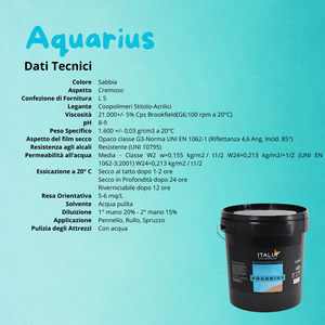 Aquarius pittura acrilica piscine cemento colore sabbia italia colorpaint *** formato 5 lt, confezione 1