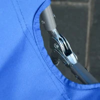 Lettino da Giardino con Schienale Regolabile in 5 Posizioni, Lettino Pieghevole in Metallo e Tessuto Oxford, 187x55x24cm, Blu