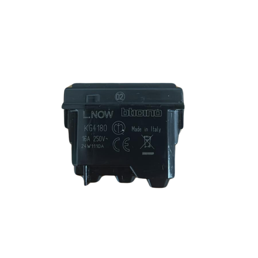 Bticino living now 4180 presa di corrente bipasso 2p+t 16 a 250v ac 1 modulo *** colore nero, confezione 1