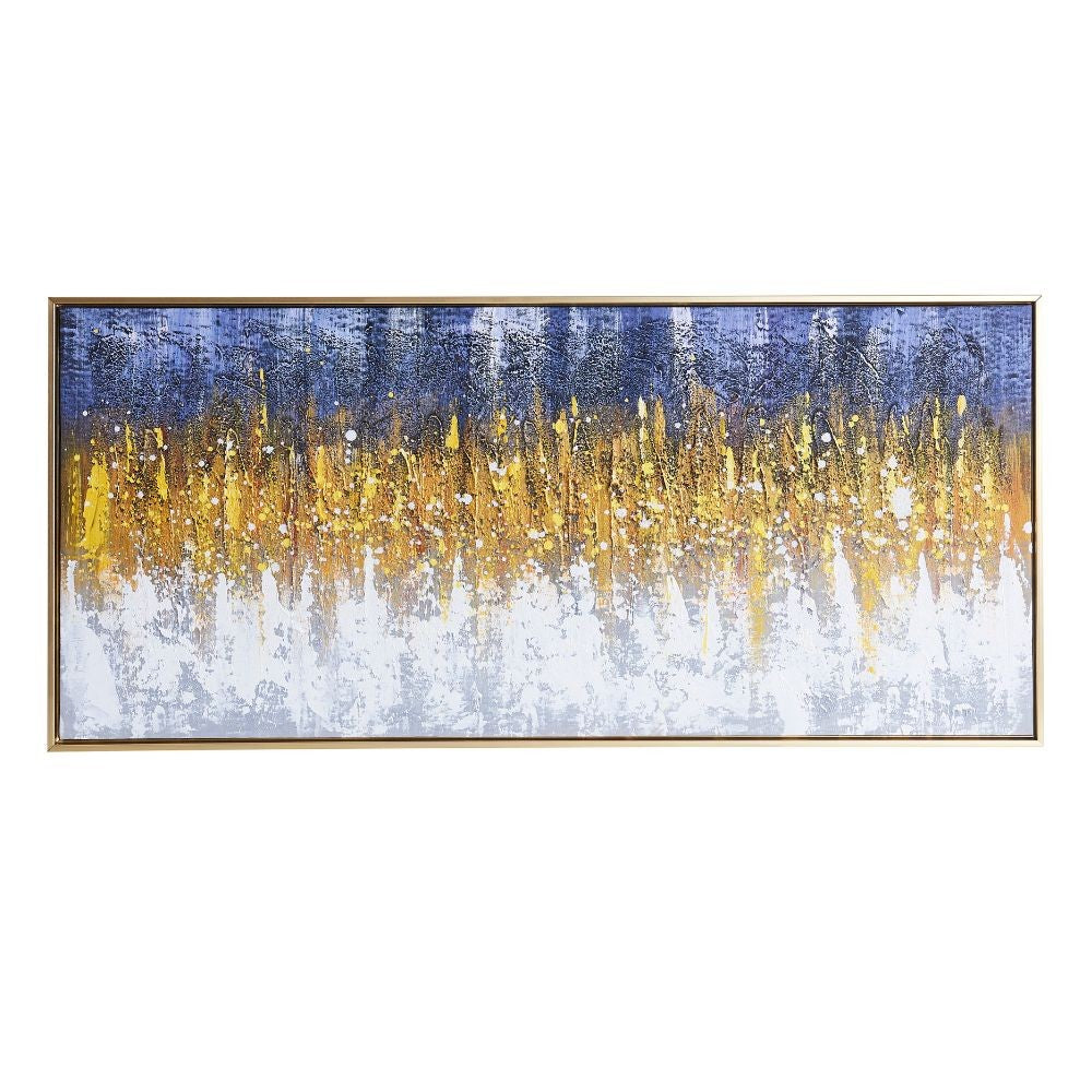 Quadro astratto su tela con cornice oro Quadro1