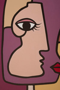 Quadro moderno, stampa dipinta 60x3x90cm Feces New A