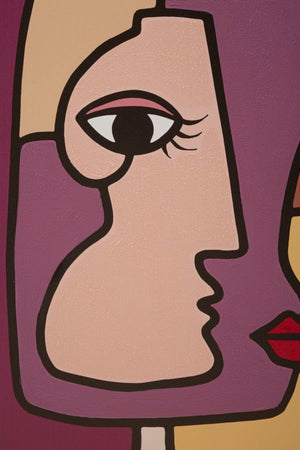 Quadro moderno, stampa dipinta 60x3x90cm Feces New A