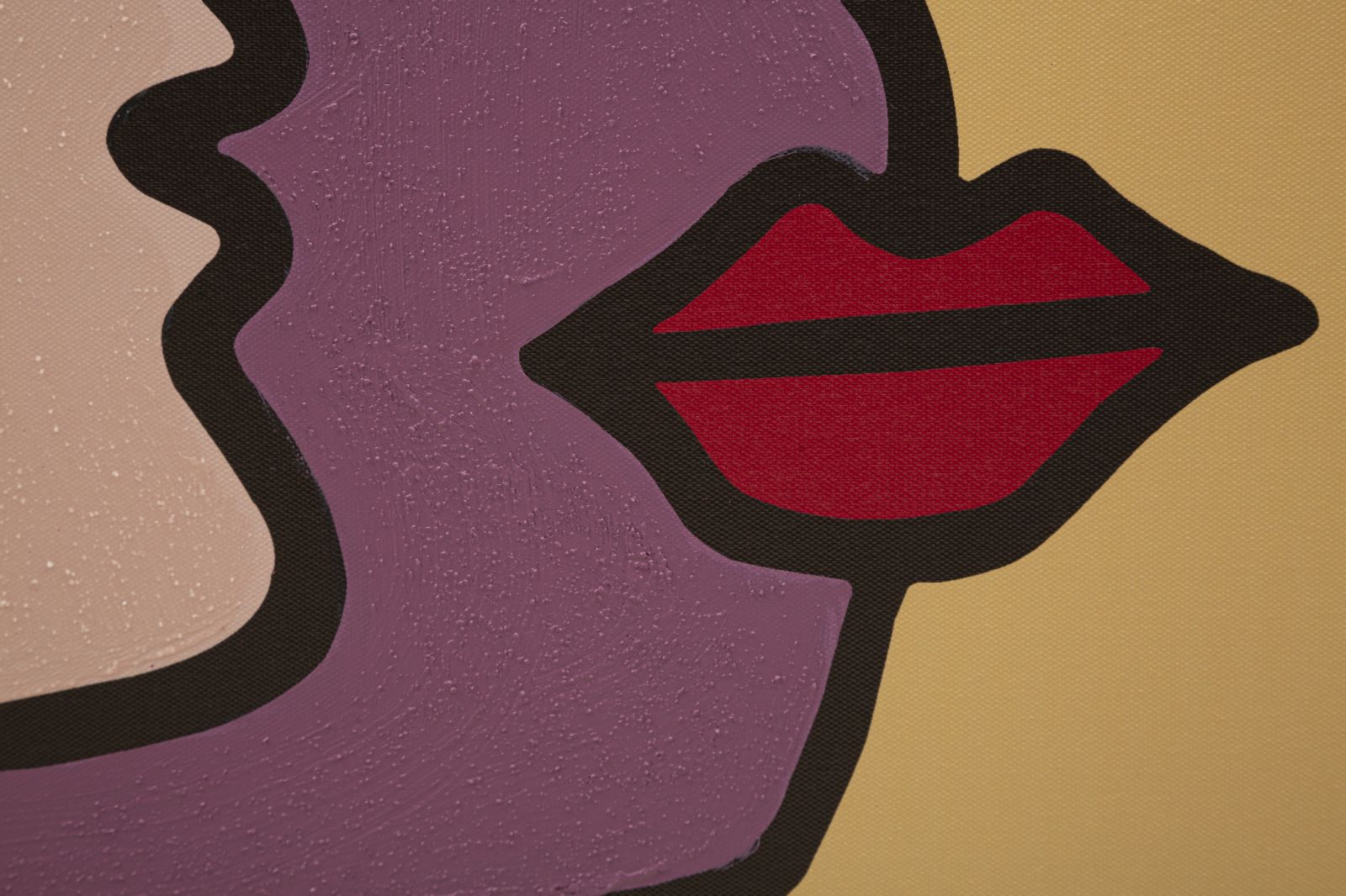 Quadro moderno, stampa dipinta 60x3x90cm Feces New A