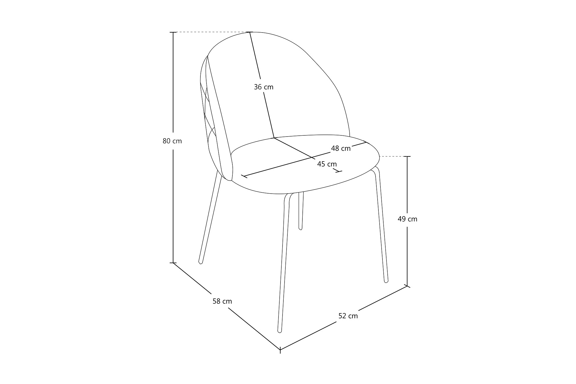 Set di 2 sedie da pranzo imbottite in velluto tortora – Nicole - SD03NIPN