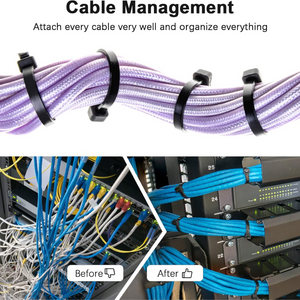 Elematic fascette per cablaggio in nylon autoestinguente confezione 50 pezzi *** colore nero, dimensioni 12,5 x 1000 ...