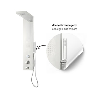 Colonna doccia ivon cascata bocca di erogazione per vasca e idro lombare *** finitura- cromo lucido, confezione 1