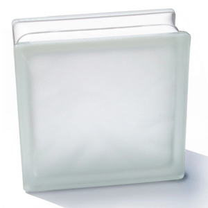 Vetromattone pure neutro satinato bianco 190 x 190 x 80 mm confezione 6 pezzi