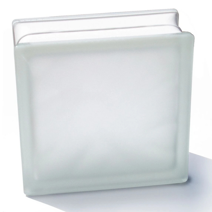 Vetromattone pure neutro satinato bianco 190 x 190 x 80 mm confezione 6 pezzi