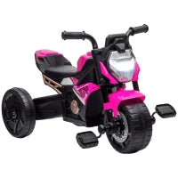 Triciclo per Bambini 18-36 Mesi 3 in 1 con Fari, Musica e Clacson, in PP e Acciaio, 75x43x47 cm, Rosa