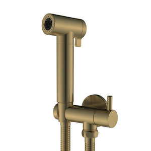 Idroscopino wc doccetta ottone portatile shutoff monogetto con leva ogomondo kit *** finitura- oro matt satinato tond...