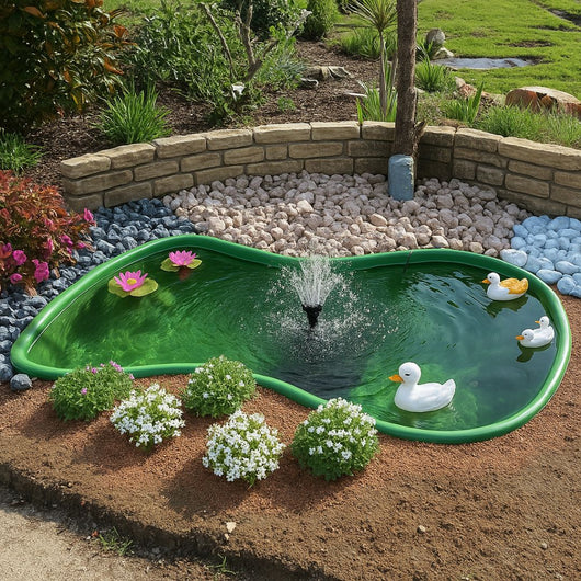 Laghetto da giardino bolsena verde con pompa crystal uvc 9 watt