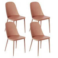 E-STYLO Sedia in polipropilene ruggine e gambe in metallo ruggine, 46cm X 55cm H. 80cm.