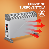 Kemper tct-2000 convex turbo termoconvettore elettrico 2000w