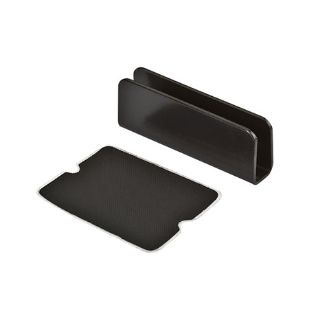 Contropiastre per ante in vetro - verniciato nero - 2 pz. - verniciato nero - 2 pz.