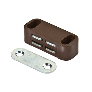 Chiusure magnetiche da applicare - forza 4 kg. - marrone - 12 pz.