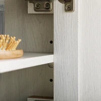 kleankin Armadio Murale, Mobile Bagno con Armadio e Vano Aperto, 60 x 19,5 x 52,5 cm, Bianco