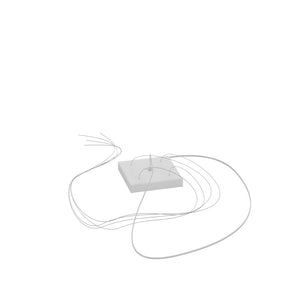 Rosone Quadrato Metallo Bianco 1 Foro 14X14Cm