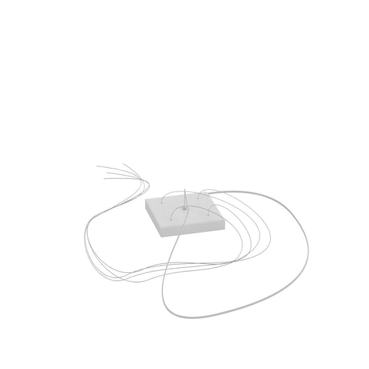 Rosone Quadrato Metallo Bianco 1 Foro 14X14Cm