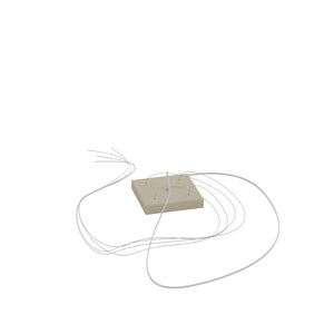 Rosone Quadrato Metallo Sabbia 1 Foro 14X14Cm