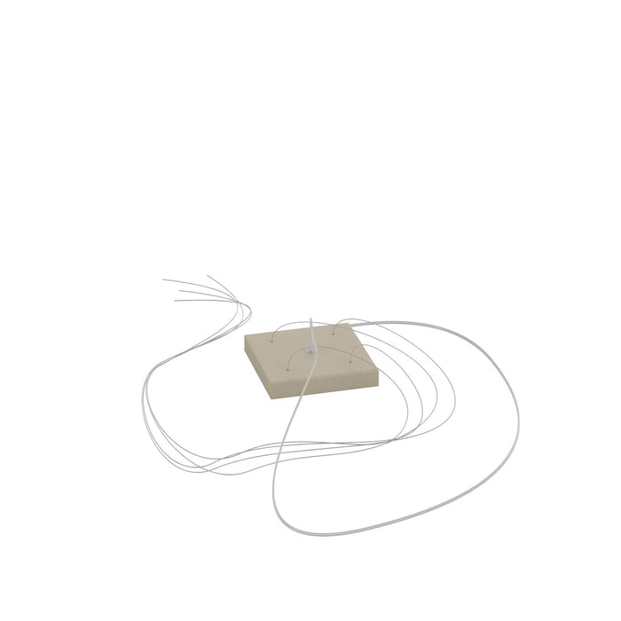 Rosone Quadrato Metallo Sabbia 1 Foro 14X14Cm