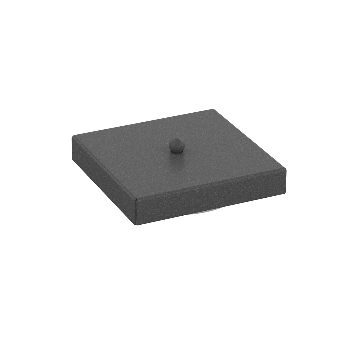 Rosone Quadrato Multiforo Metallo Antracite 7 Uscite 14X14Cm