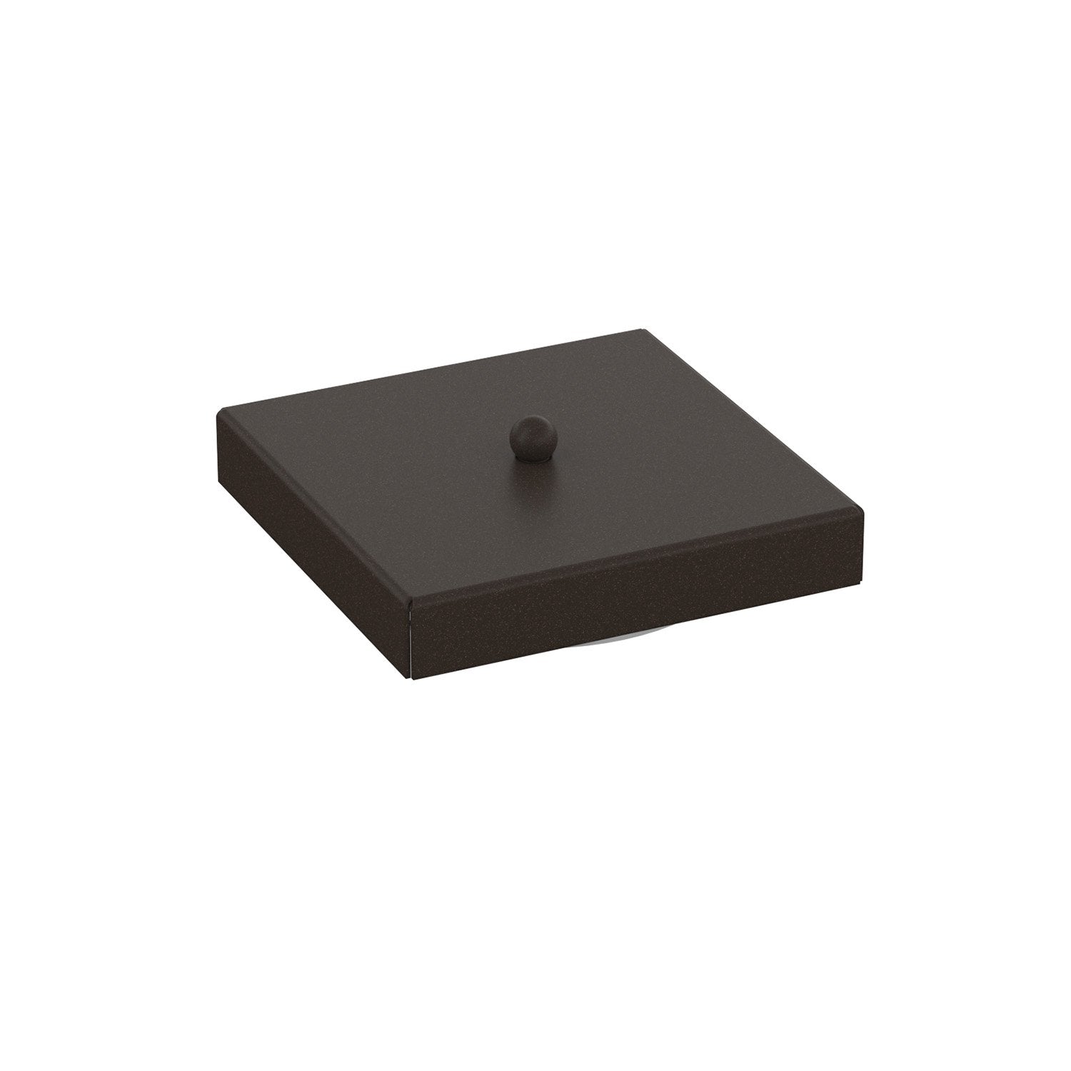 Rosone Quadrato Multiforo Metallo Marrone 7 Uscite 14X14Cm