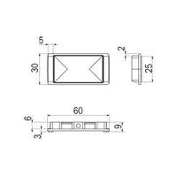 Inda - Kit fissaggio ad incollo a parete Lea bianco opaco