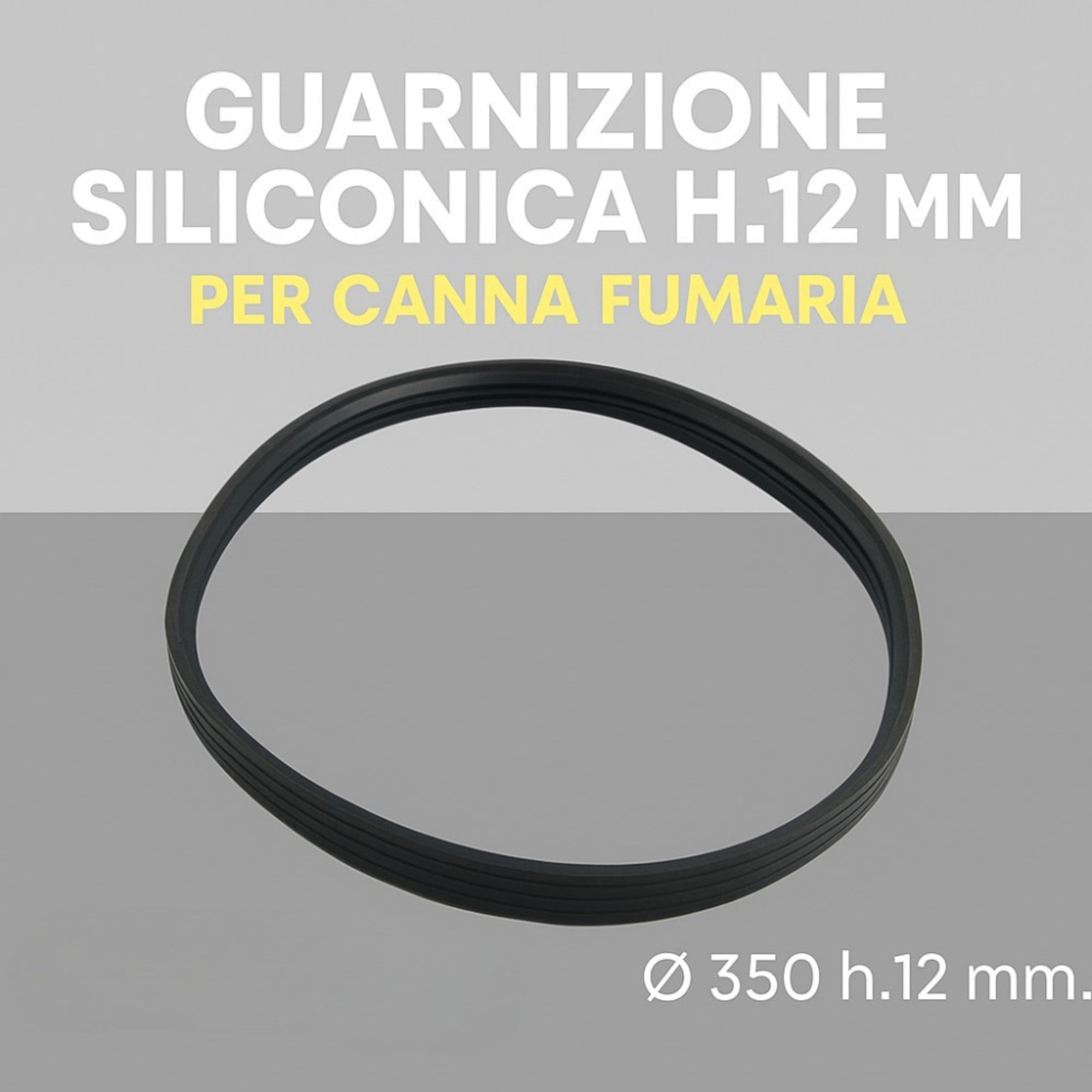 Guarnizione siliconica h.12 mm canna fumaria mono parete isolamento perfetto *** misura Ø 350 mm, confezione 1