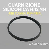Guarnizione siliconica h.12 mm canna fumaria mono parete isolamento perfetto *** misura Ø 350 mm, confezione 1